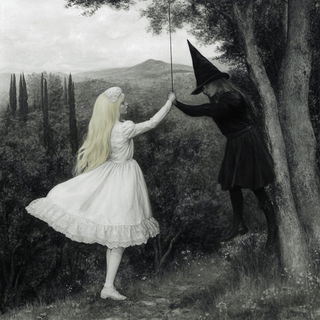 Faunamosaic style, Midjourney V6.1: retro fairy-tale illustration