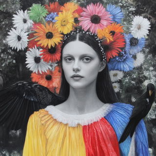 Faunamosaic style, Midjourney V6.1: traditional folk art
