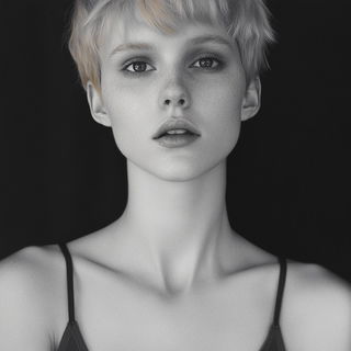 Faunamosaic style, Midjourney V6.1: photographic portrait of female protagonist