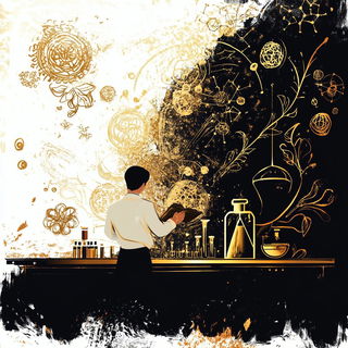 Ragfiber Mythography style, Midjourney V6.1: editorial illustration for popular scientific magazine cover