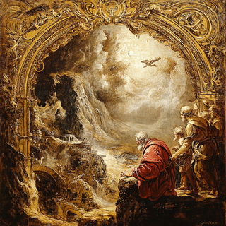 Ragfiber Mythography style, Midjourney V6.1: classical 18th-century oil painting