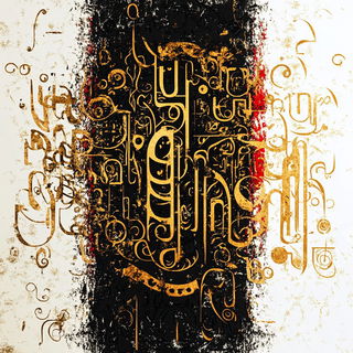 Ragfiber Mythography style, Midjourney V6.1: typographic composition with large letters