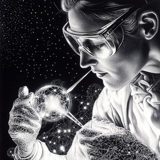 Storybloomery style, Midjourney V6.1: editorial illustration for popular scientific magazine cover