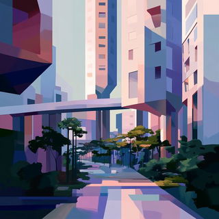 Vitribestiary style, Midjourney V6.1: megacity with futuristic bioarchitecture