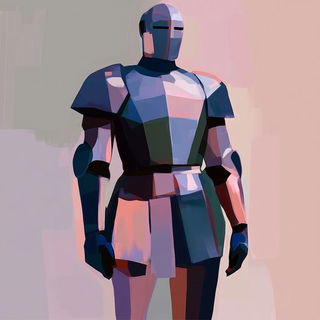 Vitribestiary style, Midjourney V6.1: concept art character design of retropunk steam knight