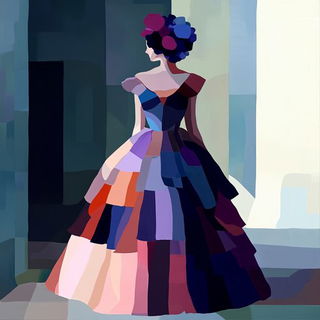 Vitribestiary style, Midjourney V6.1: haute-couture fashion outfit
