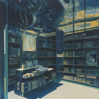 Blue Drum Riso style, Midjourney V6.1: Midlibrary