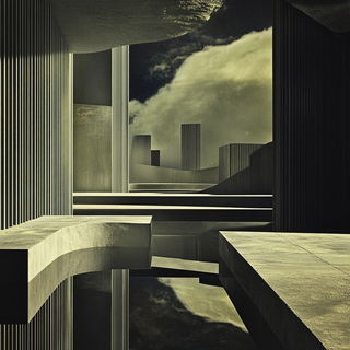 Ruinmoss style, Midjourney V6.1: abstract 3D render