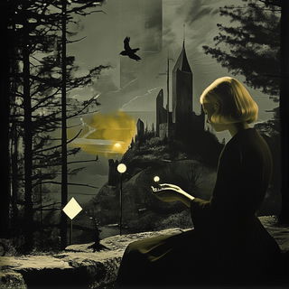 Ruinmoss style, Midjourney V6.1: retro fairy-tale illustration