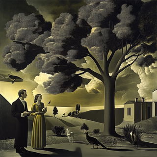 Ruinmoss style, Midjourney V6.1: classical 18th-century oil painting