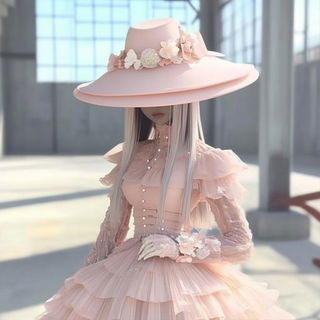 Obelisk Aftergrowth style, Midjourney V6.1: haute-couture fashion outfit