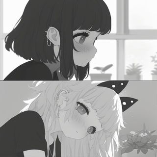 Obelisk Aftergrowth style, Midjourney V6.1: black-and-white manga comic strip