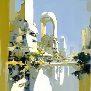 Lavaurism style, Midjourney V6.1: megacity with futuristic bioarchitecture