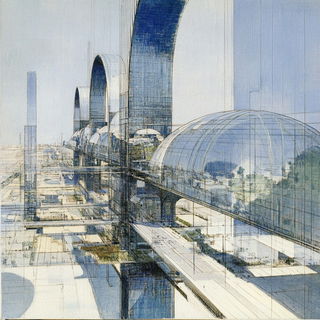 Celestorm style, Midjourney V6.1: megacity with futuristic bioarchitecture