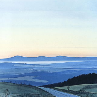 Celestorm style, Midjourney V6.1: realistic landscape photograph of quiet dawn