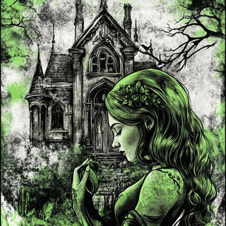 Faceted Sunset Rosette style, Midjourney V6.1: retro fairy-tale illustration