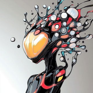 Chromevellum style, Midjourney V6.1: abstract 3D render