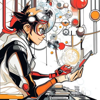 Chromevellum style, Midjourney V6.1: editorial illustration for popular scientific magazine cover