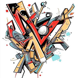 Chromevellum style, Midjourney V6.1: typographic composition with large letters