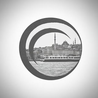 Venetian Saucerpunk style, Midjourney V6.1: bold minimalist logo design for Istanbul city municipal services