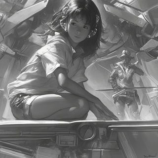 Redthorn Ligature style, Midjourney V6.1: black-and-white manga comic strip