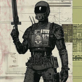 Portalgrave style, Midjourney V6.1: concept art character design of retropunk steam knight