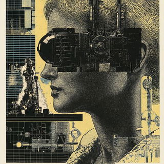 Portalgrave style, Midjourney V6.1: editorial illustration for popular scientific magazine cover