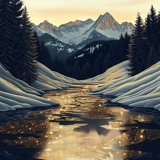 Cloudfruit Tectonics style, Midjourney V6.1: realistic landscape photograph of quiet dawn