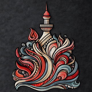 Clockgarden Fantasmach style, Midjourney V6.1: bold minimalist logo design for Istanbul city municipal services