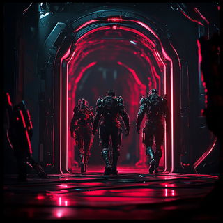 Sunwarmtide style, Midjourney V6.1: cinematic shot from sci-fi movie