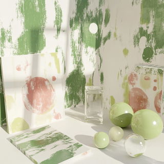 Foliage Naivism style, Midjourney V6.1: abstract 3D render