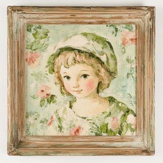Foliage Naivism style, Midjourney V6.1: classical 18th-century oil painting