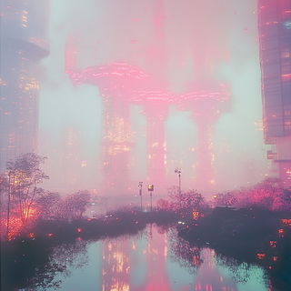 Cyclopean Scarabism style, Midjourney V6.1: megacity with futuristic bioarchitecture