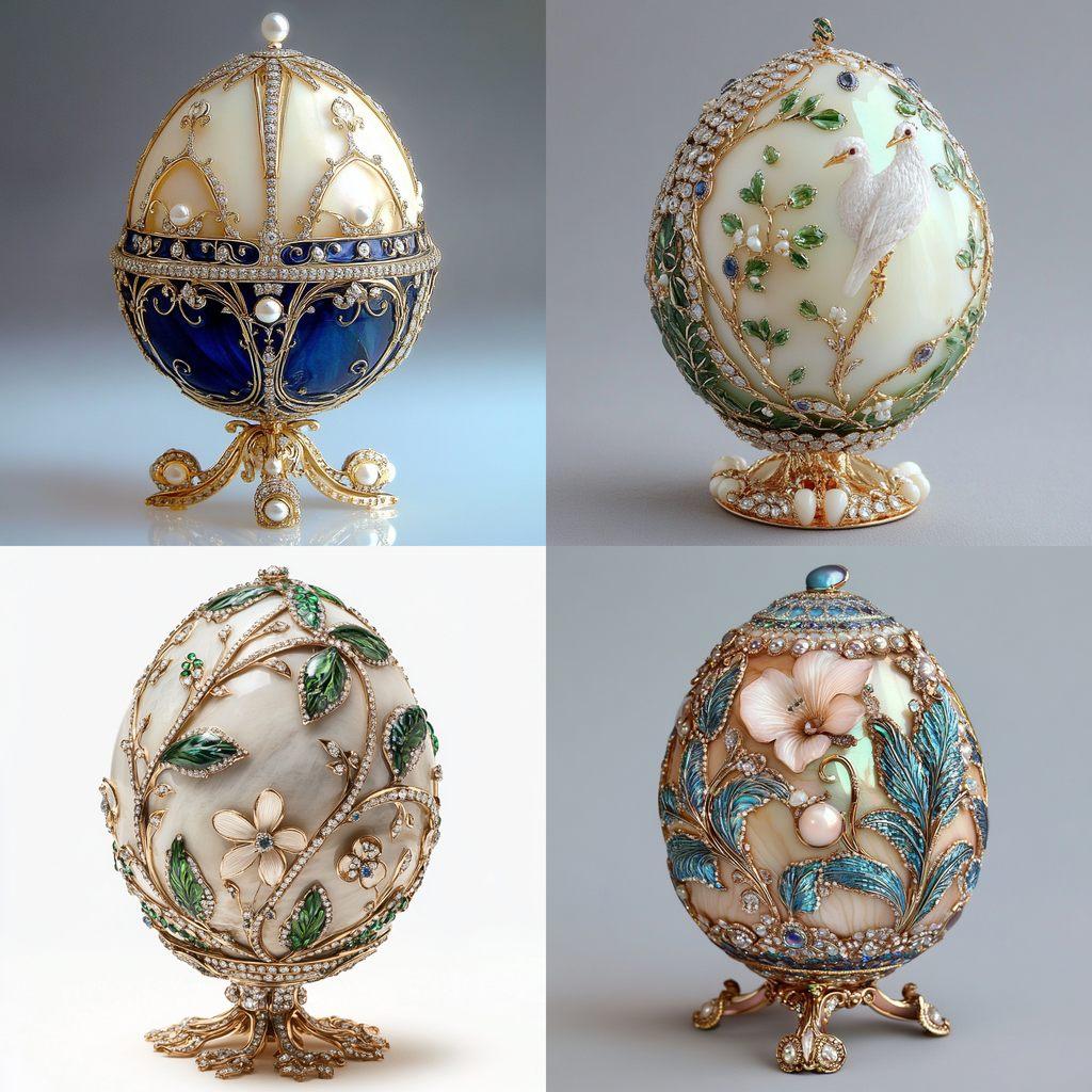 Faberge egg style, Midjourney V6.1, render 1 of 4