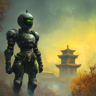 Resinarabesque style, Midjourney V6.1: concept art character design of retropunk steam knight