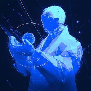 Redblue Megalith Anime style, Midjourney V6.1: editorial illustration for popular scientific magazine cover