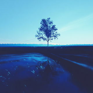 Redblue Megalith Anime style, Midjourney V6.1: realistic landscape photograph of quiet dawn