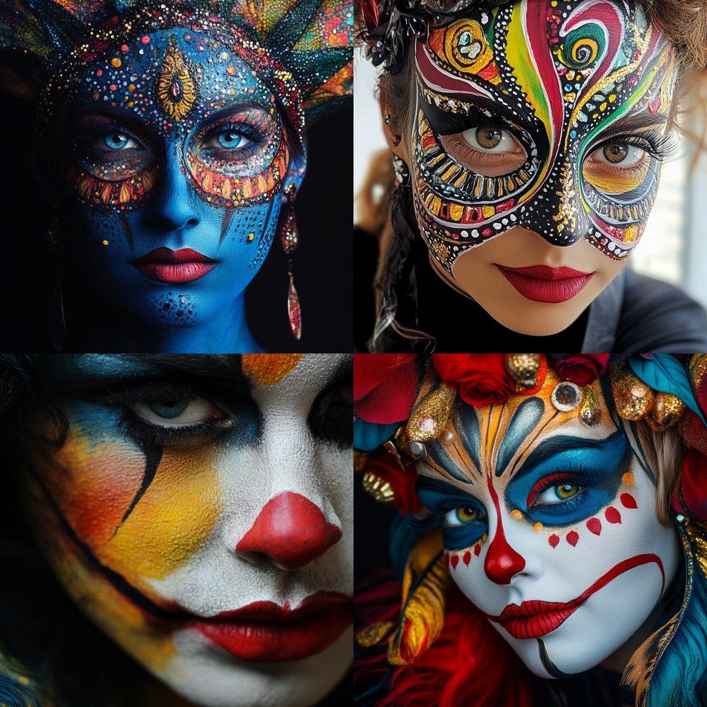 Facepaint style, Midjourney V6.1, render 1 of 4