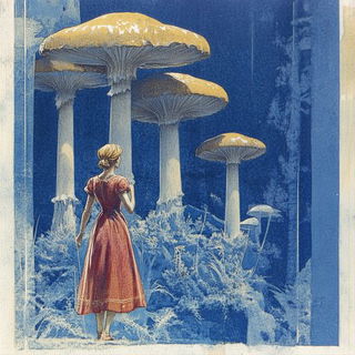 Tidewood Processional style, Midjourney V6.1: retro fairy-tale illustration