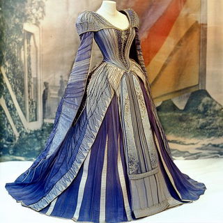 Tidewood Processional style, Midjourney V6.1: haute-couture fashion outfit