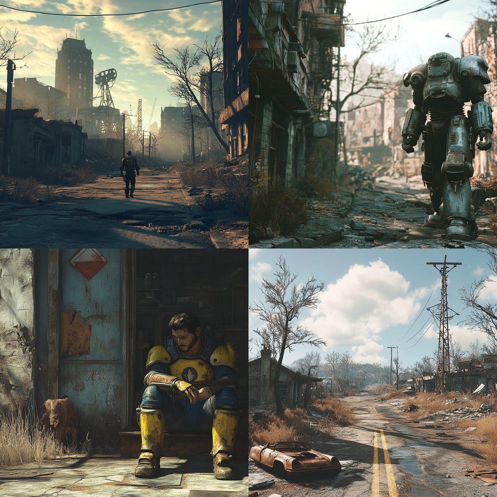 Fallout 4 style, Midjourney V6.1, render 1 of 4