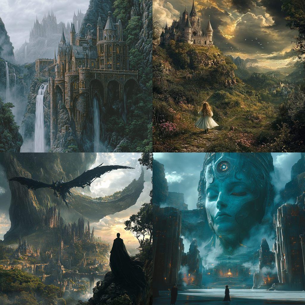 Fantasy movie style, Midjourney V6.1, render 1 of 4