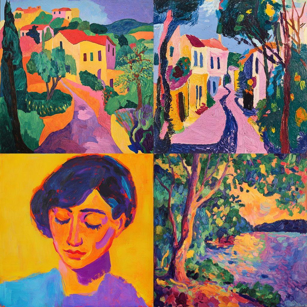Fauvism style, Midjourney V6.1, render 1 of 4
