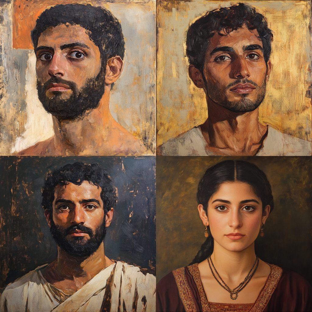 Fayum portrait style, Midjourney V6.1, render 1 of 4