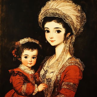 Cypress Chromolithics style, Midjourney V6.1: classical 18th-century oil painting