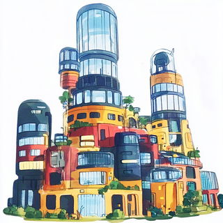Pyrographic Vortexism style, Midjourney V6.1: megacity with futuristic bioarchitecture