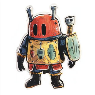 Pyrographic Vortexism style, Midjourney V6.1: concept art character design of retropunk steam knight
