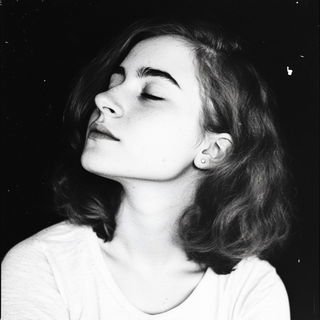 Pyrographic Vortexism style, Midjourney V6.1: photographic portrait of female protagonist