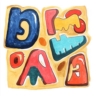 Pyrographic Vortexism style, Midjourney V6.1: typographic composition with large letters