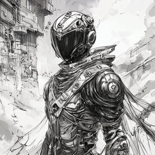 Portolanerie style, Midjourney V6.1: concept art character design of retropunk steam knight